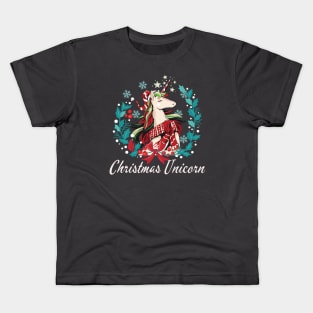 Christmas Unicorn Merry Xmas Kids T-Shirt